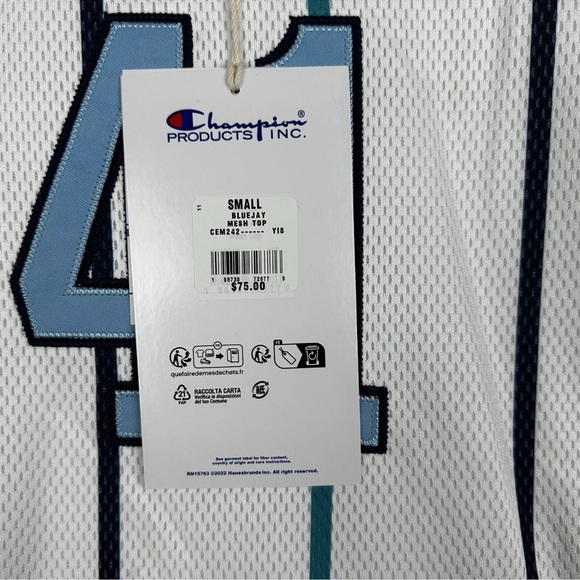 NWT Champion Men’s S, M, L Glen Rice 41 Jersey Blue Jay Mesh Top Retro Rare NBA - Picture 8 of 11
